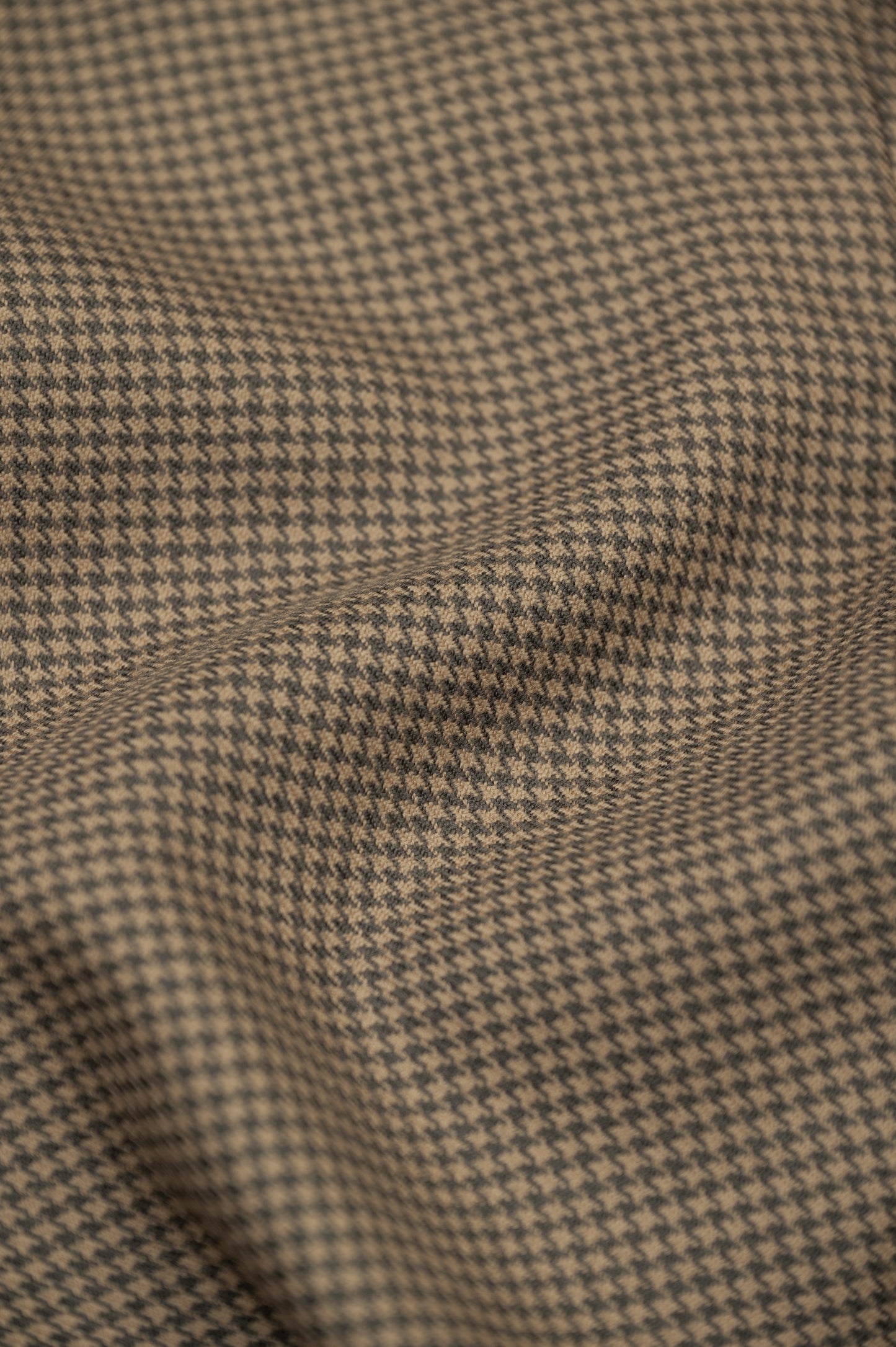LA VESTE DROITE EN LAINE - PIED-DE-POULE MARRON CLAIR