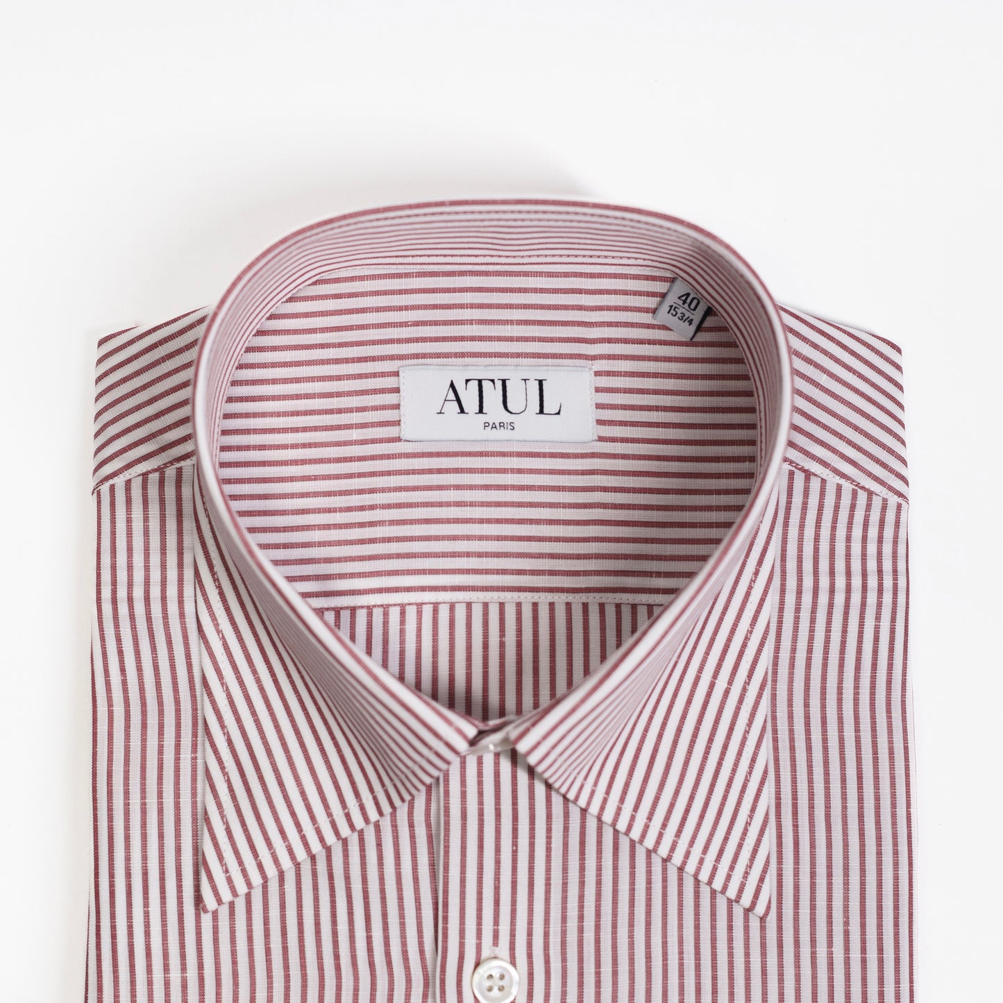 LA CHEMISE À RAYURES ROUGE BRIQUE