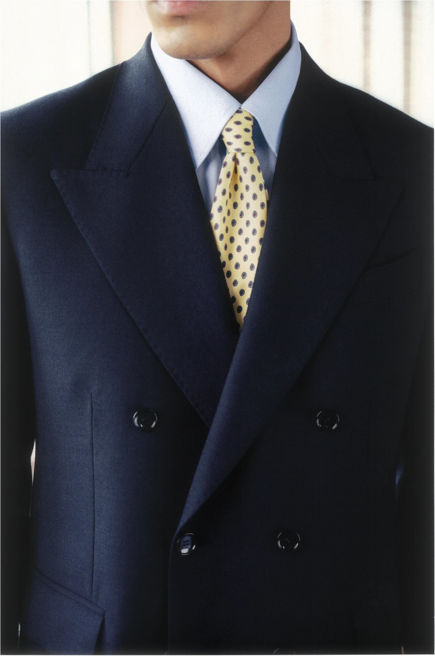THE DOUBLE BREASTED FRESCO SUIT - NAVY BLUE
