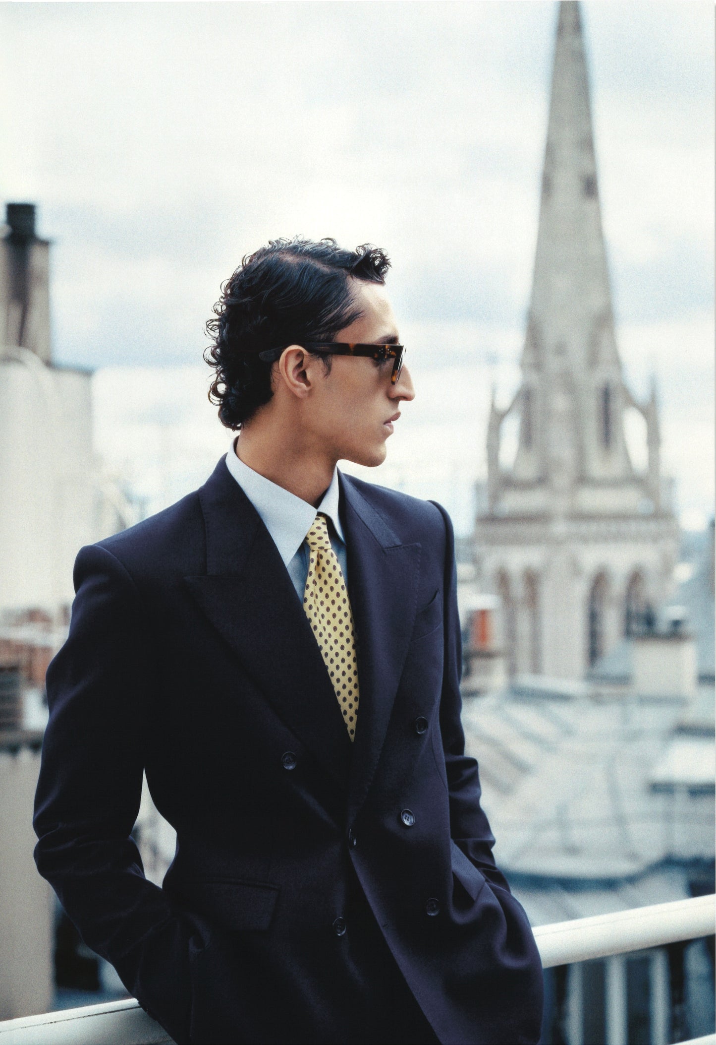 THE DOUBLE BREASTED FRESCO SUIT - NAVY BLUE