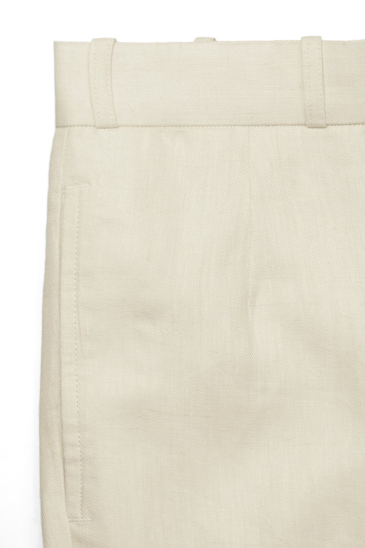 LE PANTALON VRAI COUPE DROITE EN LIN - IVOIRE