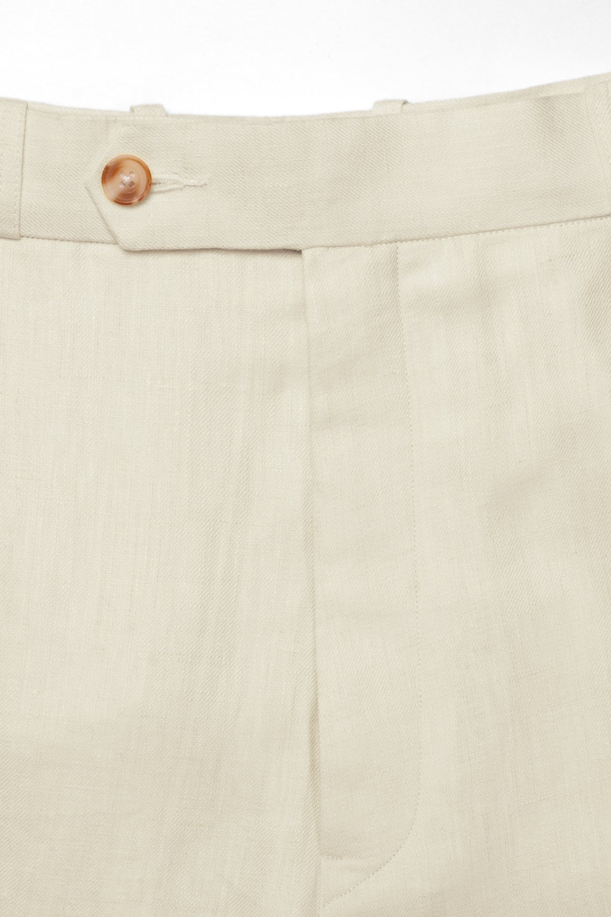 LE PANTALON VRAI COUPE DROITE EN LIN - IVOIRE