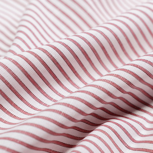 LA CHEMISE À RAYURES ROUGE BRIQUE