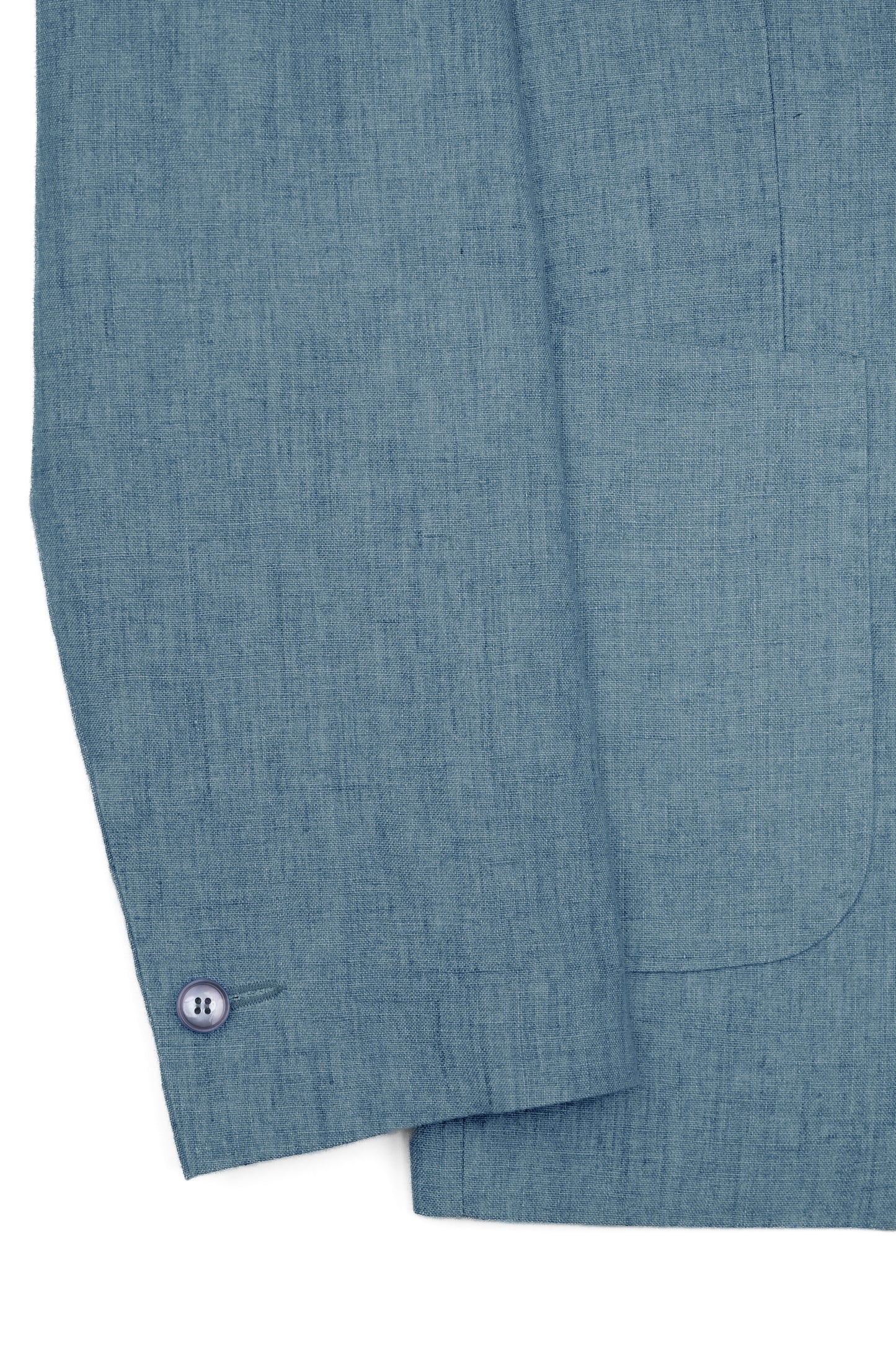 THE SINGLE-BREASTED JACKET IN LINEN - SKY BLUE