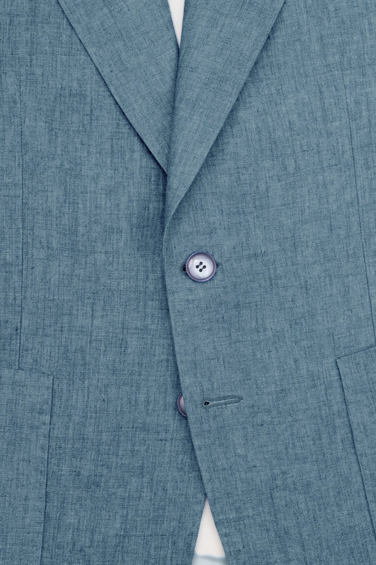 THE SINGLE-BREASTED JACKET IN LINEN - SKY BLUE