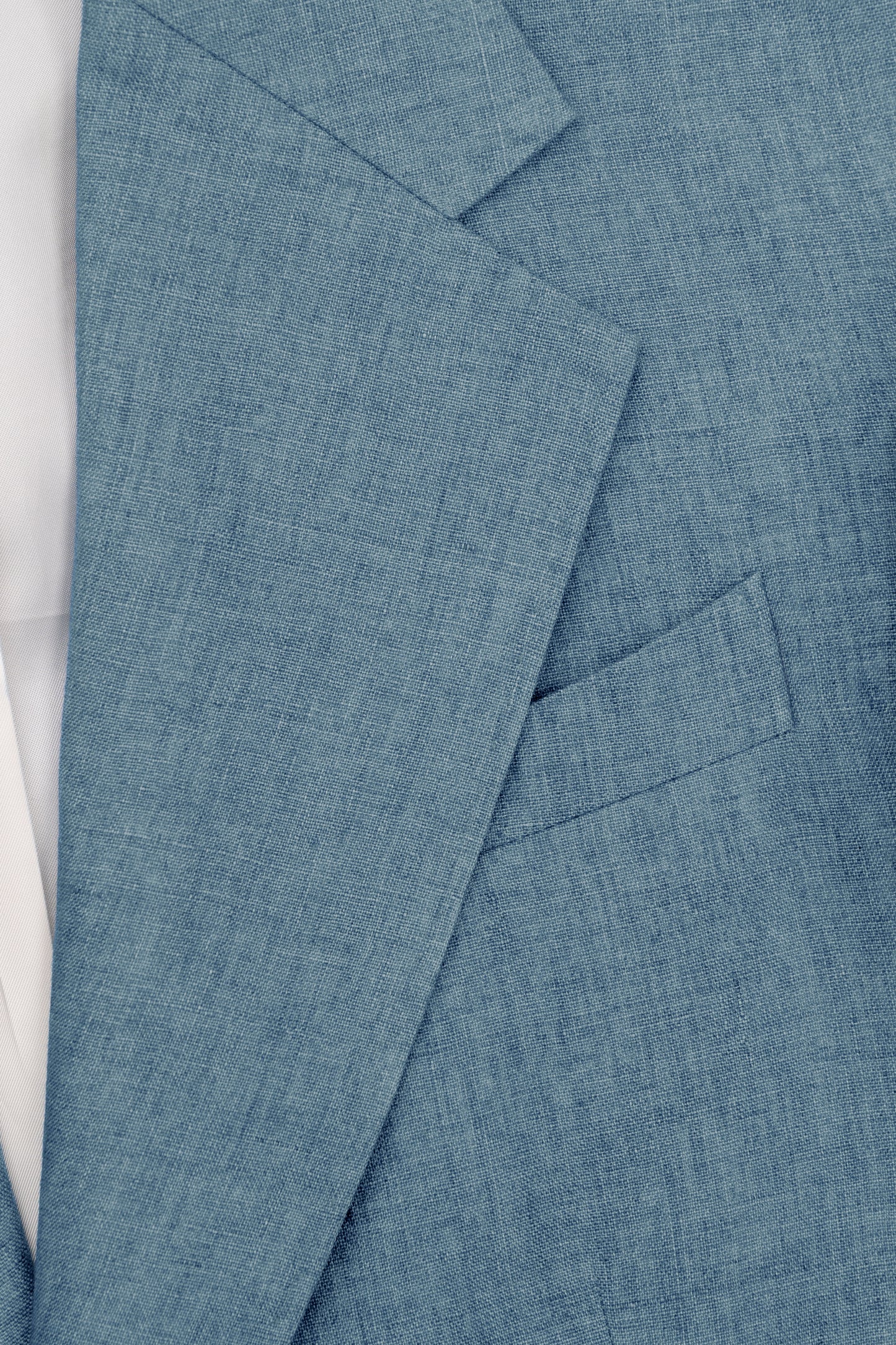 THE SINGLE-BREASTED JACKET IN LINEN - SKY BLUE
