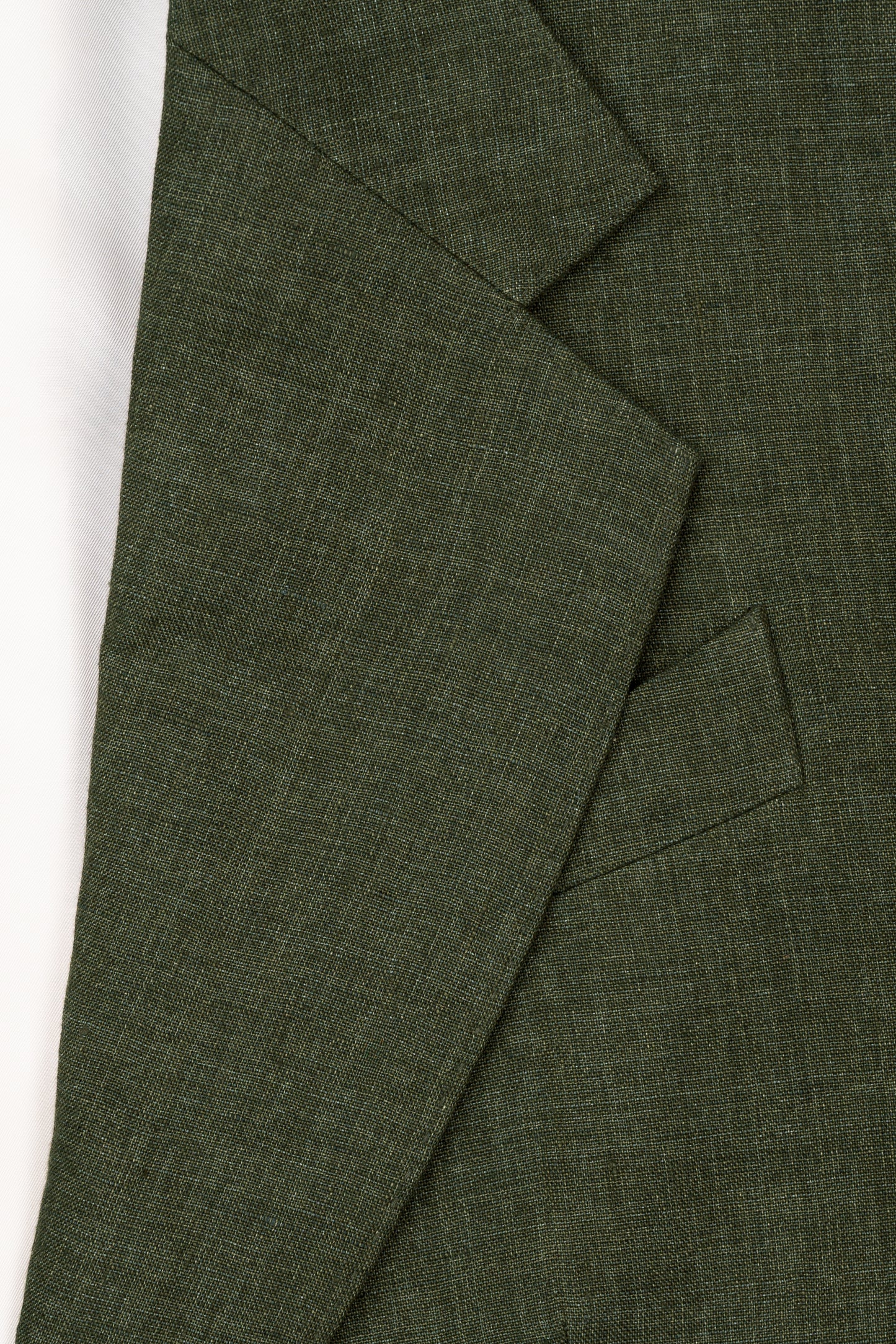THE SINGLE-BREASTED JACKET IN LINEN - LODEN GREEN