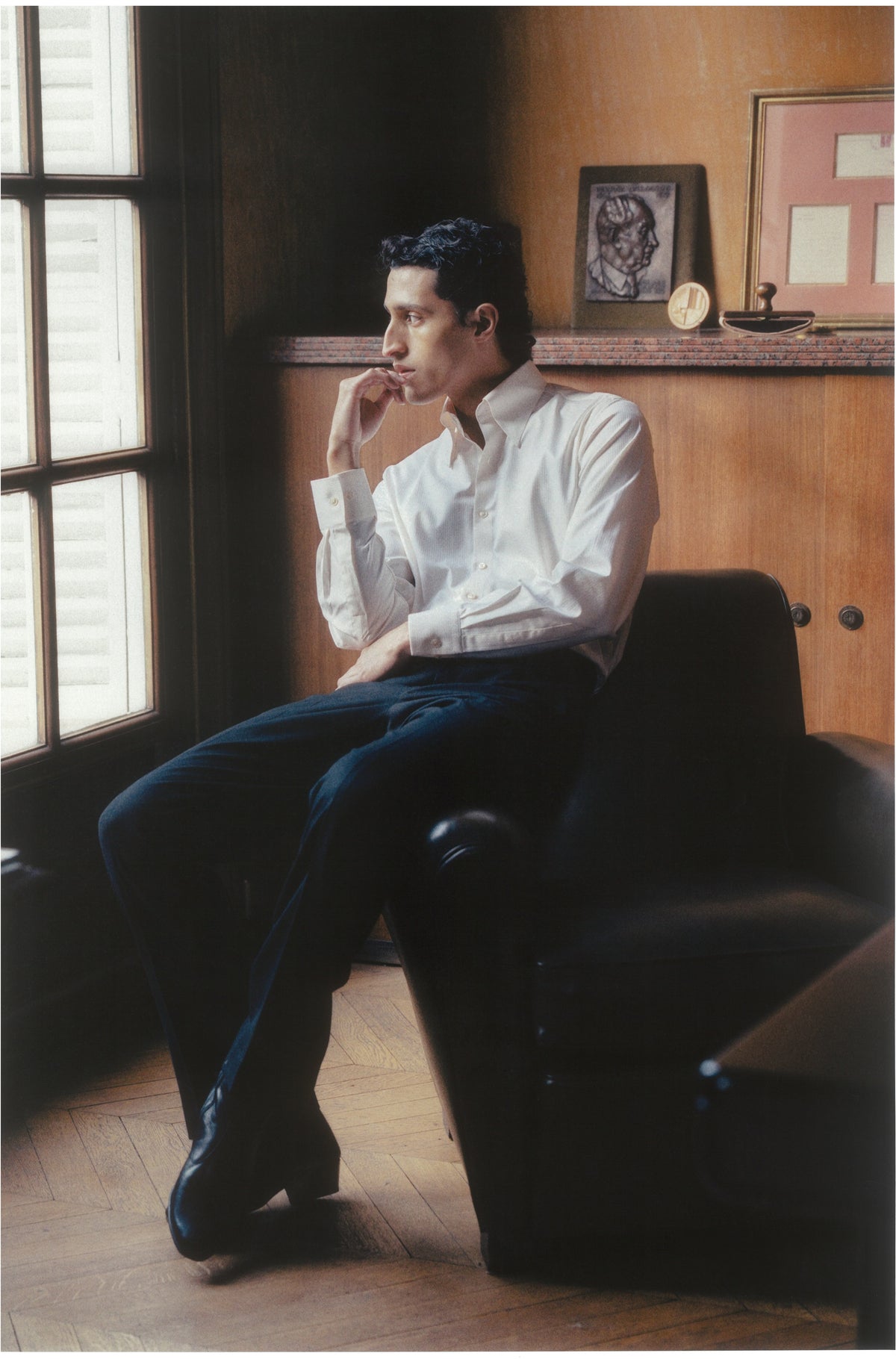 THE IVORY SHIRT IN HERRINGBONE TWILL