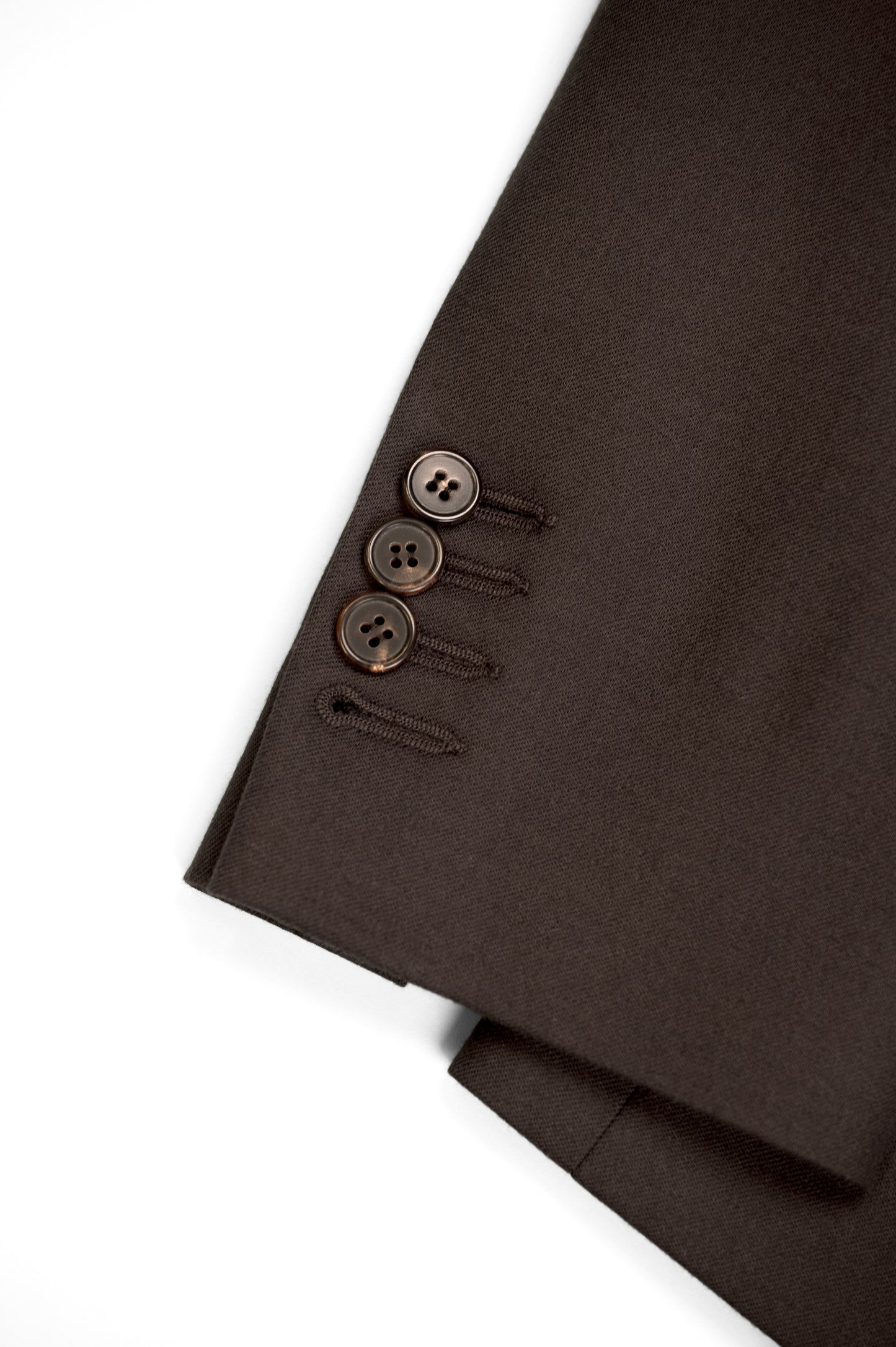 LE COSTUME CROISÉ EN LAINE & CACHEMIRE — MARRON CHOCOLAT