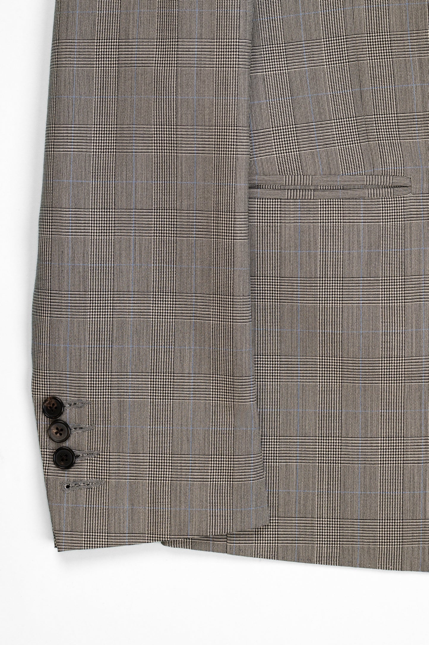LE COSTUME DROIT EN LAINE SUPER 150’S — PRINCE-DE-GALLES GRIS