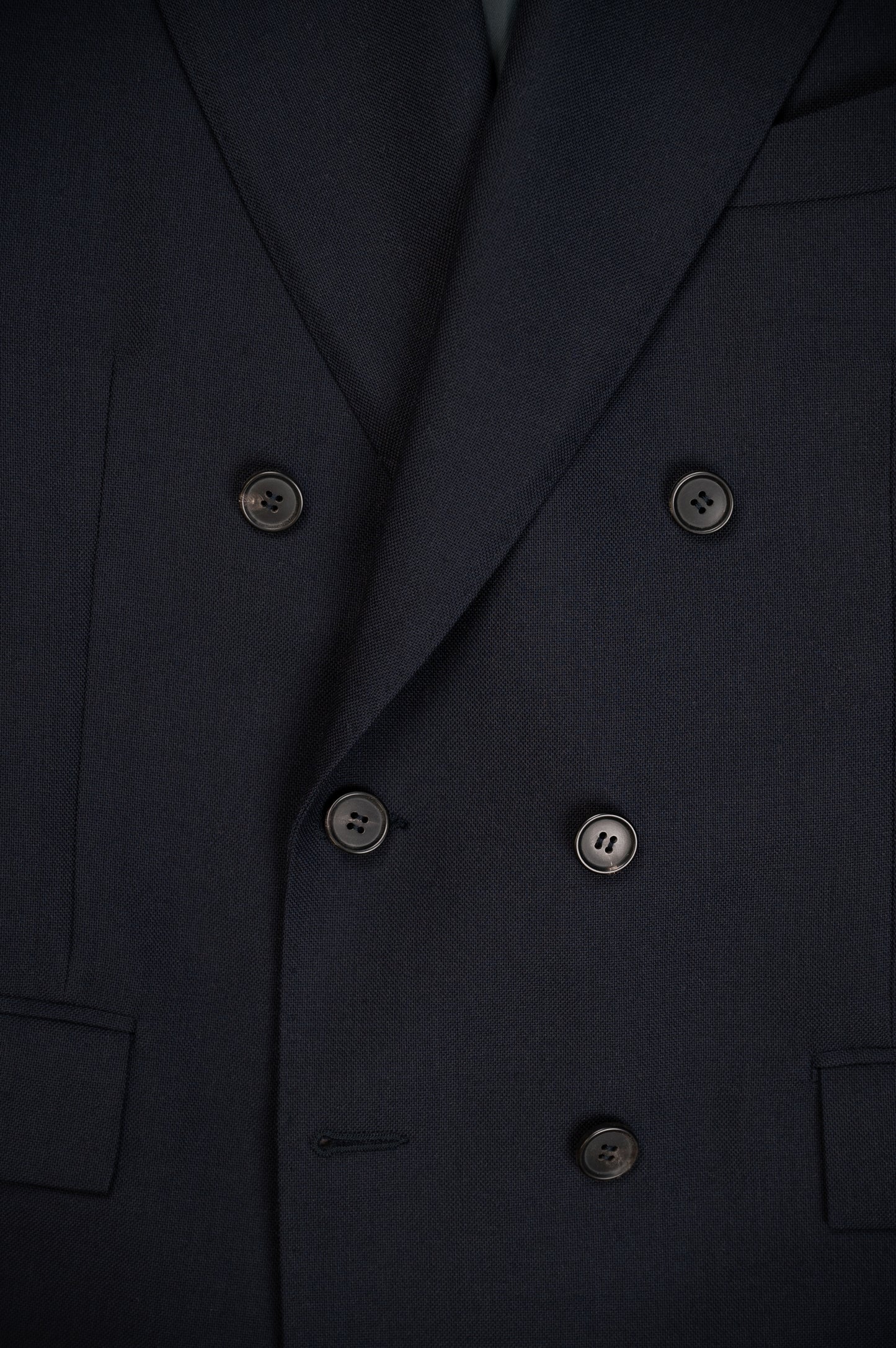 THE DOUBLE BREASTED FRESCO SUIT - NAVY BLUE