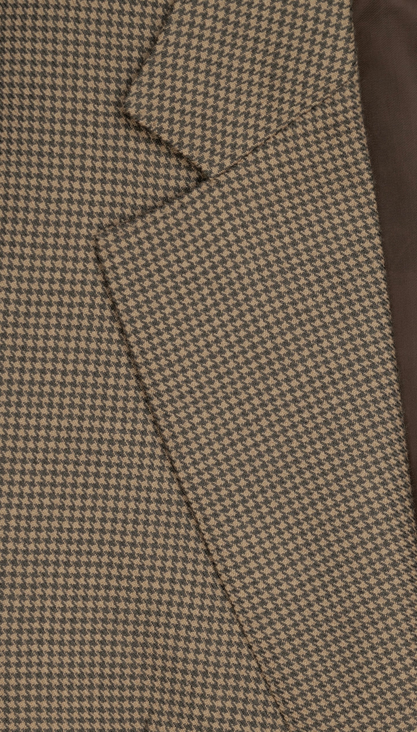 LA VESTE DROITE EN LAINE - PIED-DE-POULE MARRON CLAIR 