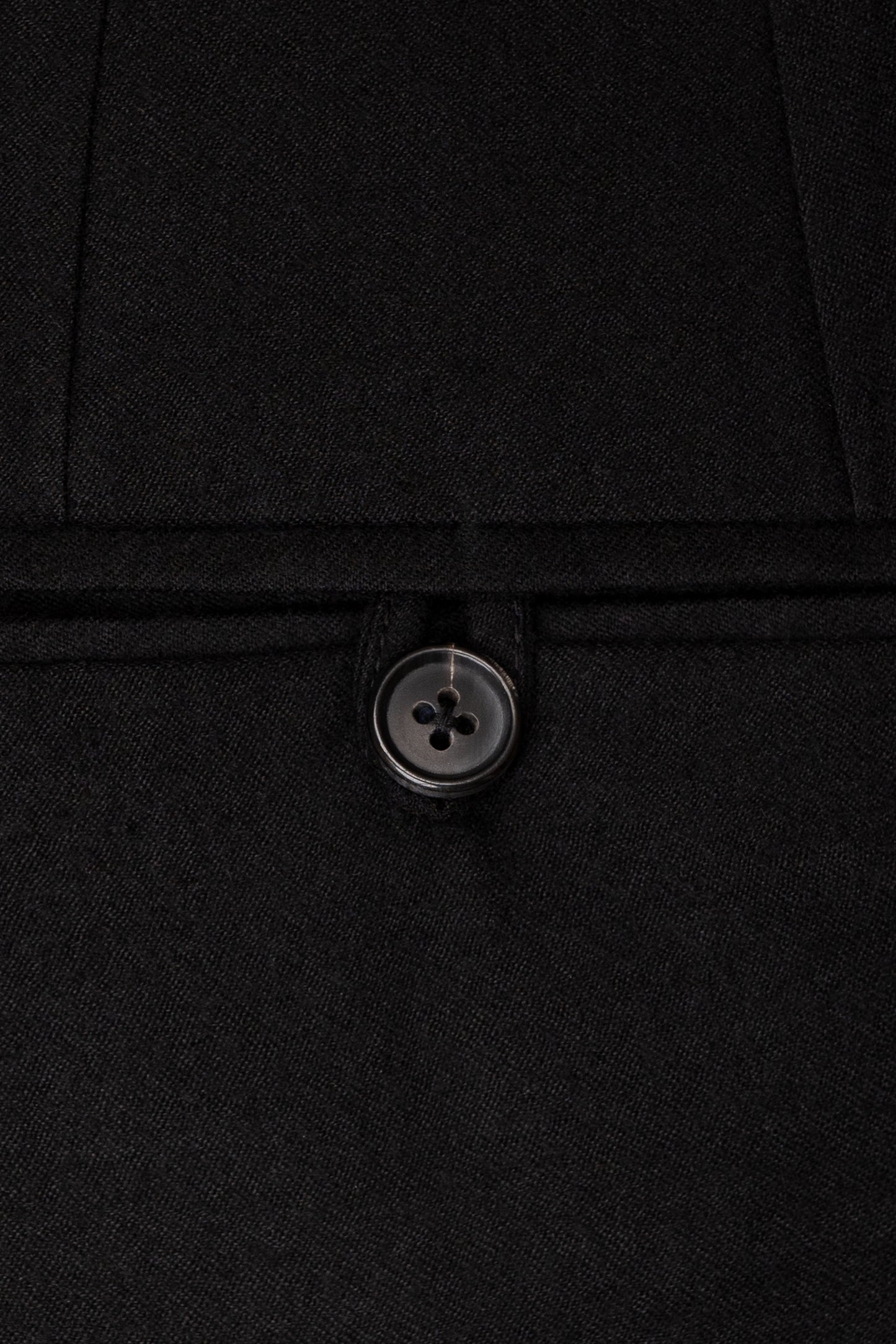 THE TRUE STRAIGHT CUT TROUSERS IN WORSTED WOOL - BLACK