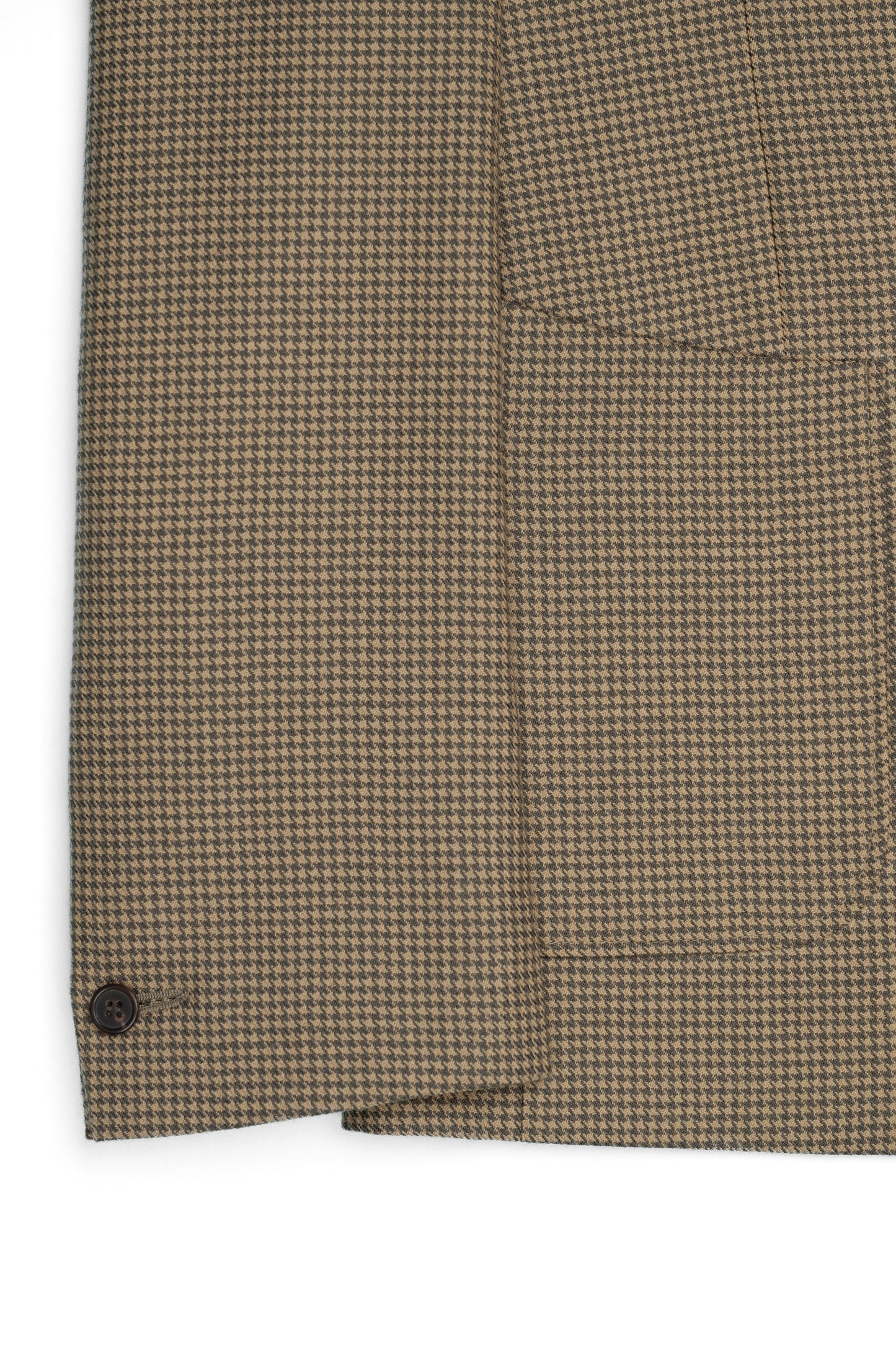 LA VESTE DROITE EN LAINE - PIED-DE-POULE MARRON CLAIR 