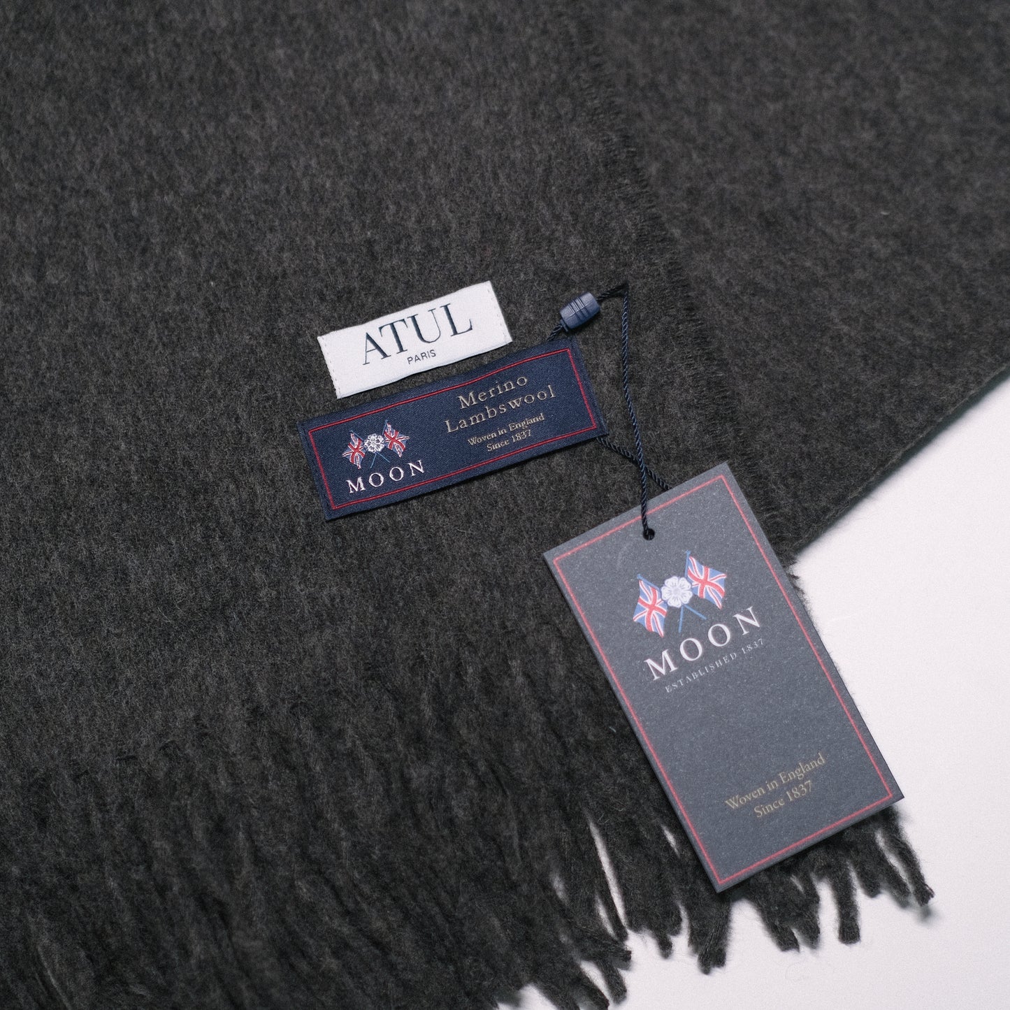 L’ÉCHARPE LARGE ANTHRACITE FONCÉ